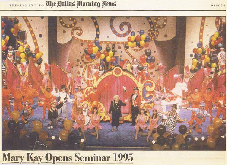 A newspaper article about mary kay opens seminar in 1995