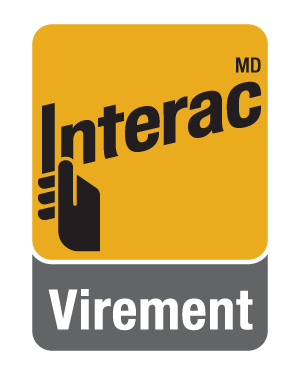 Un logo jaune et noir pour virement interac