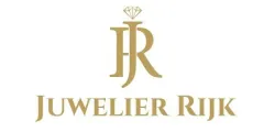 Een logo voor juwelier rijk met een diamant in het midden