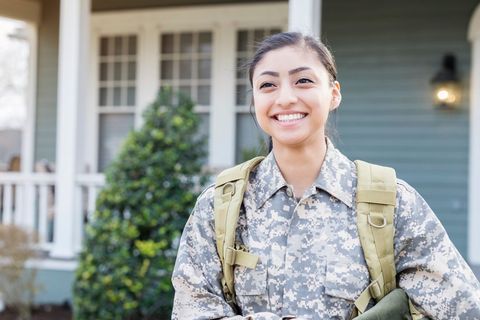 Smiling Female Soldier — Marina, CA — Marina Family Dental Center