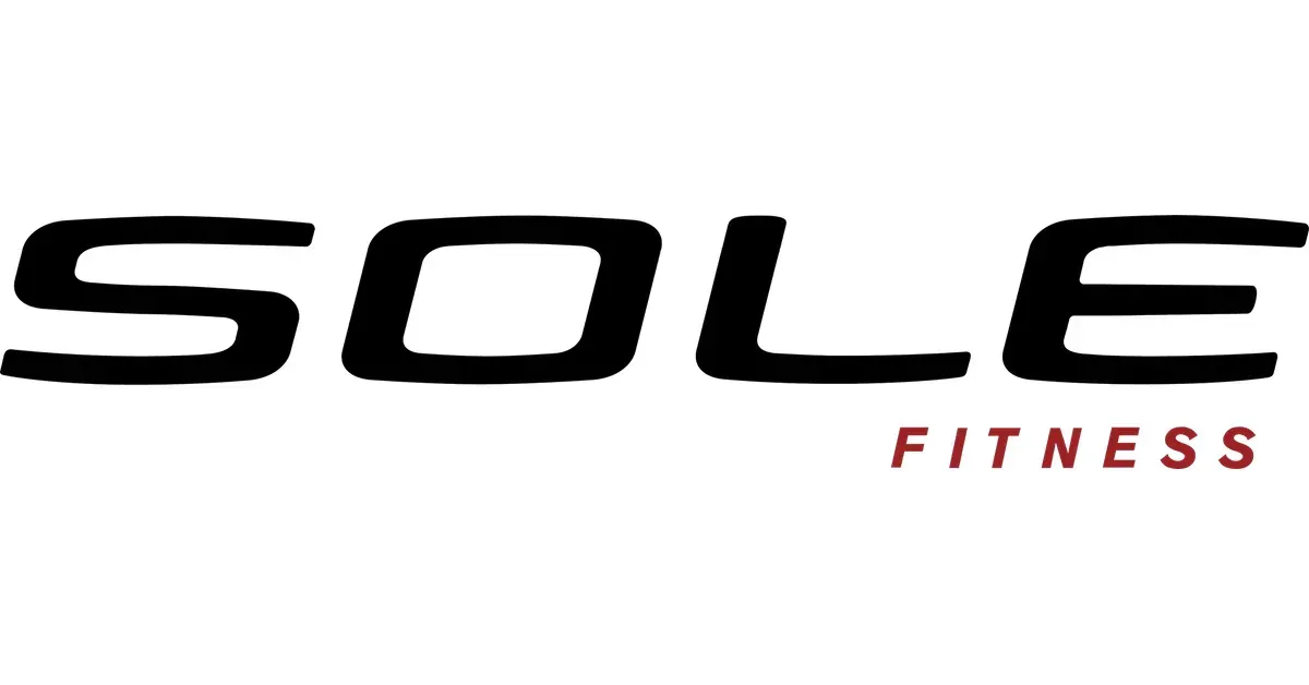 The sole fitness logo is black and red on a white background.