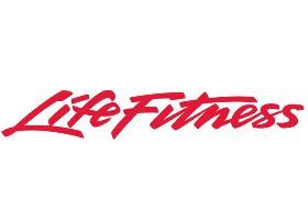 The life fitness logo is red on a white background.