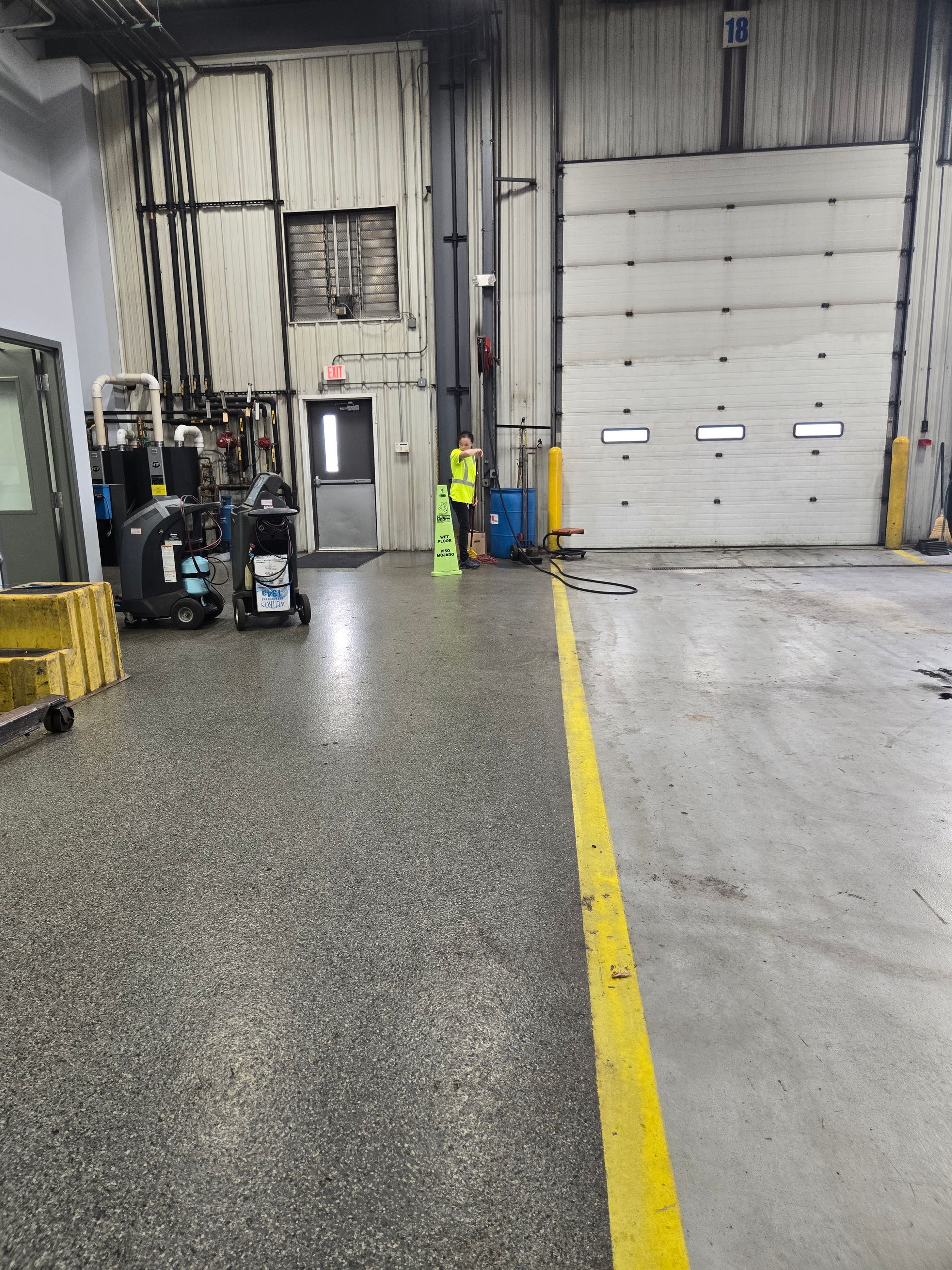 floor cleaning and degreasing