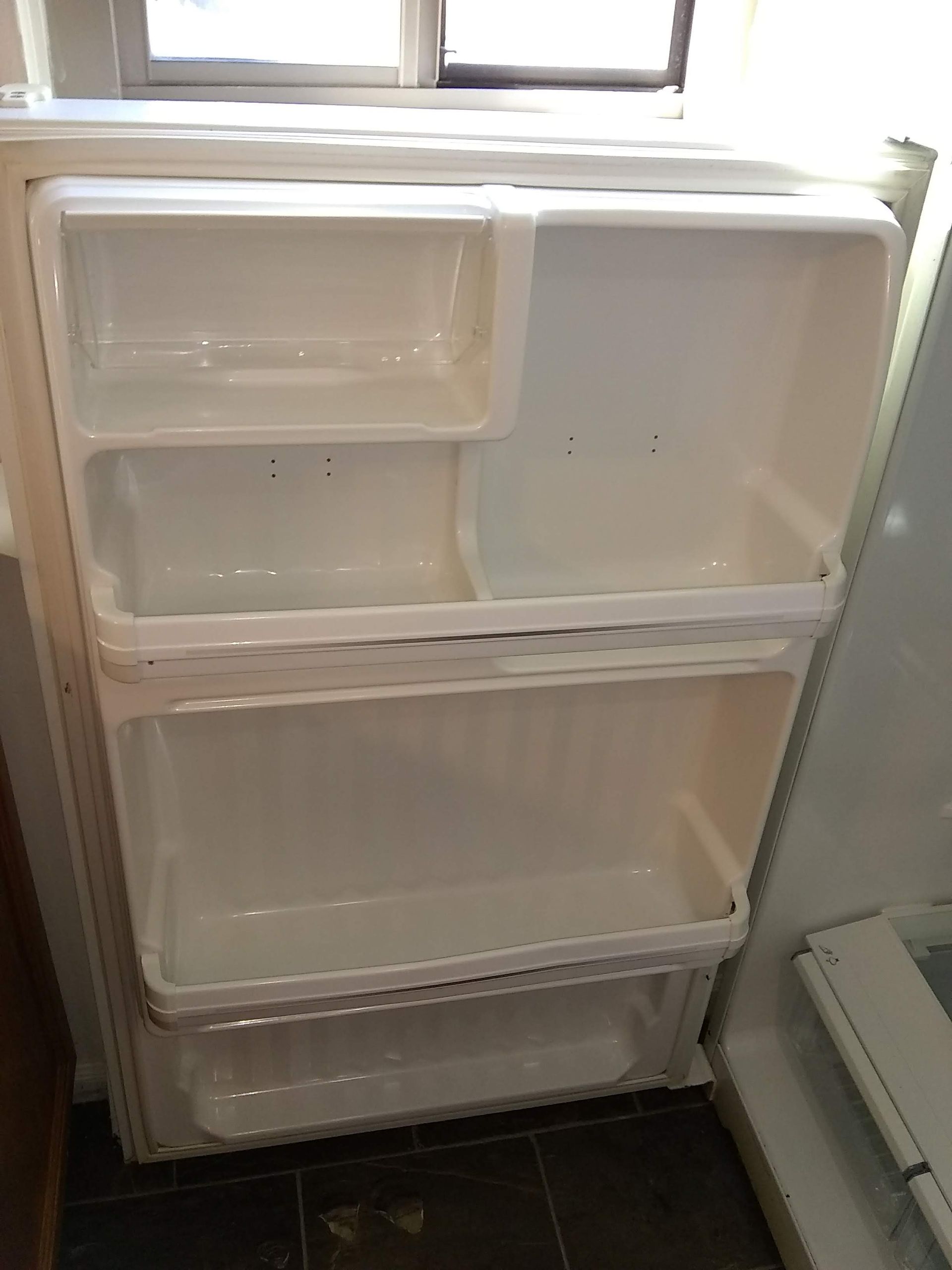 cleaned and disinfected refrigerator