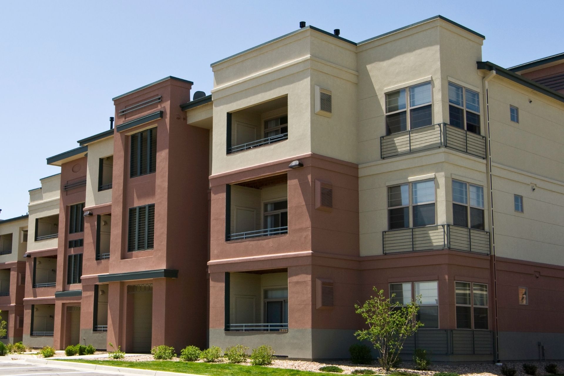 apartment complex exterior