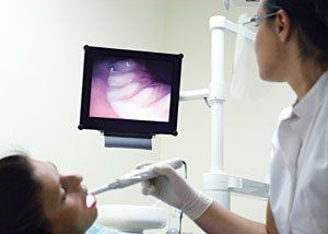 intra oral camera being used
