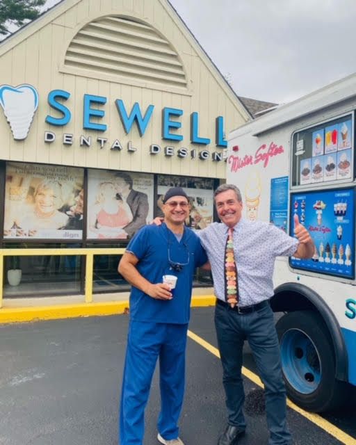 Dr. Haddad with Dr. kadar with ice cream truck