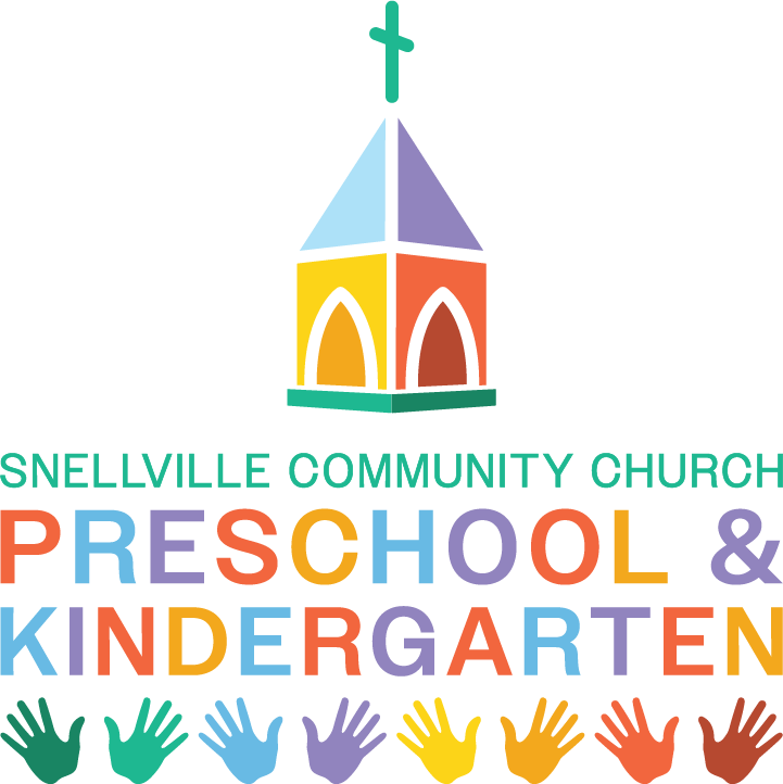 The logo for snellville community church preschool and kindergarten