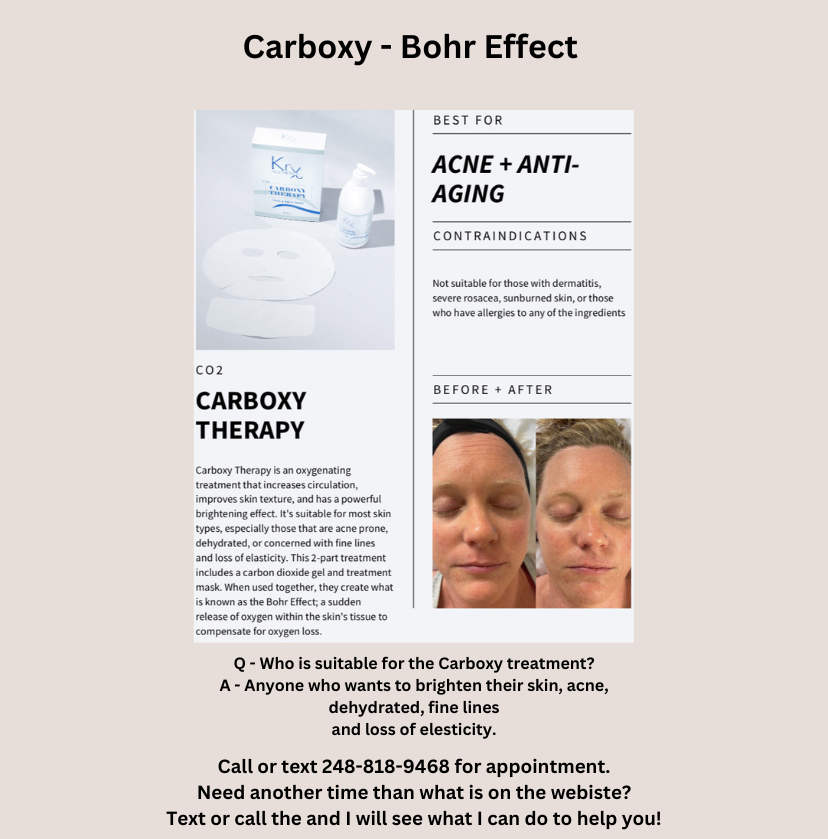 A flyer for a product called carboxy bohr effect