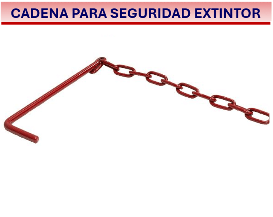 Cadena seguridad extintor