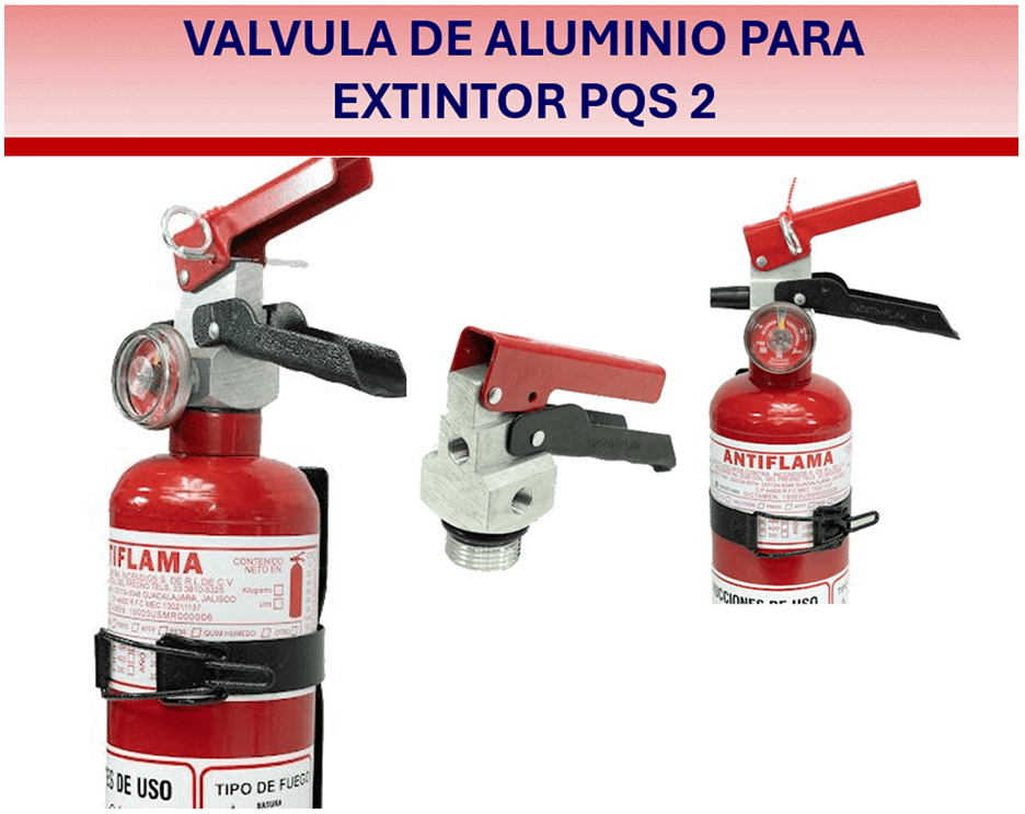 Valvula aluminio extintor pqs-2