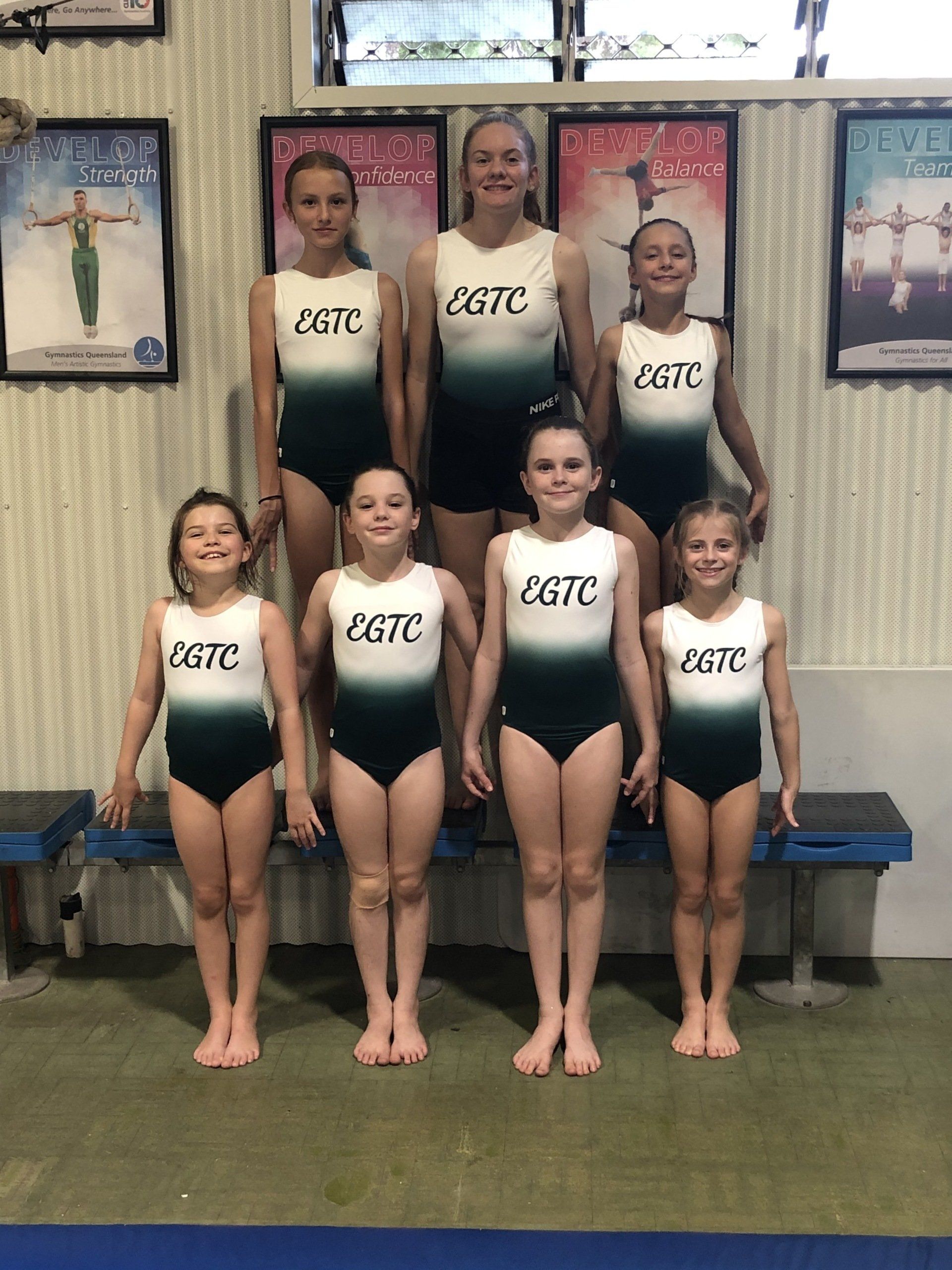 group picture of gymnast