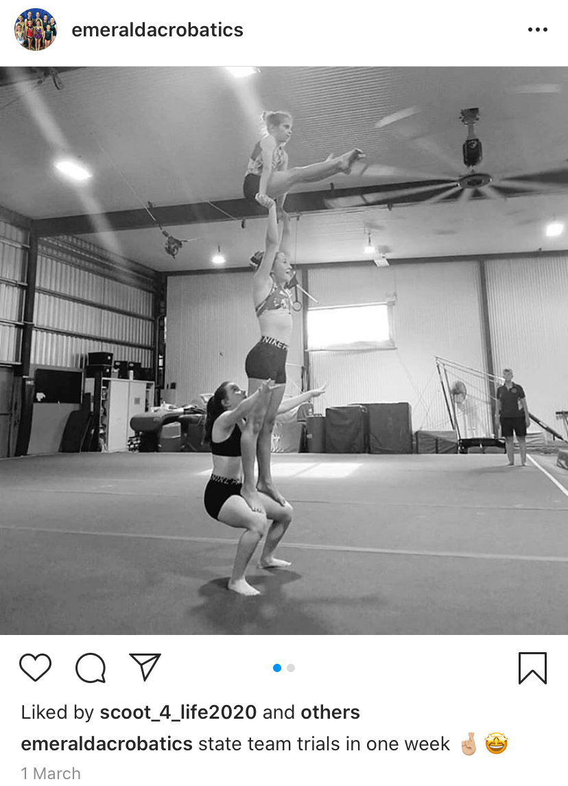 extreme gymnastic performance