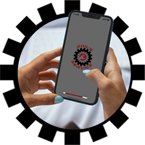 Phil's Service Mobile App on Phone
