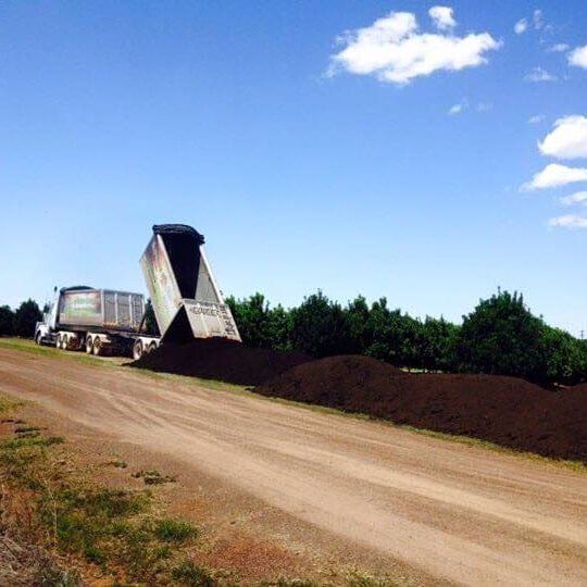 Manure getting Delivered to Site - Soil Conditioning in Alloway QLD