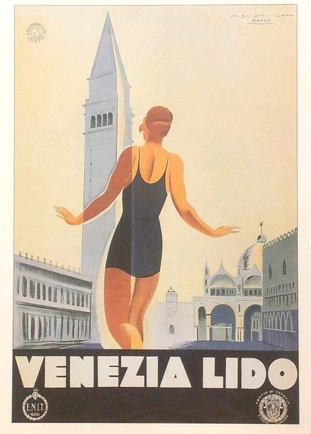Poster vintage Venezia Lido