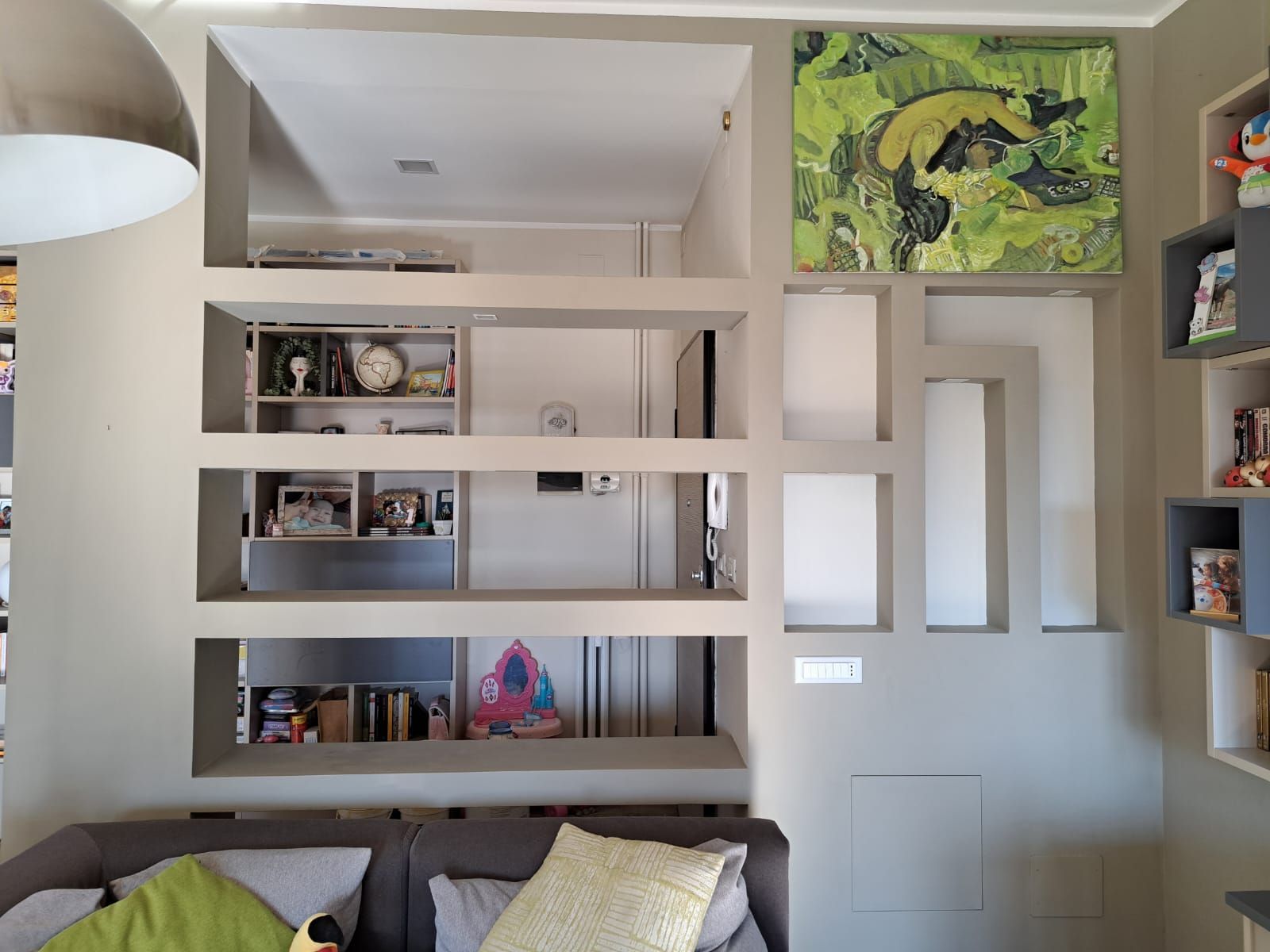 mensole in cartongesso living