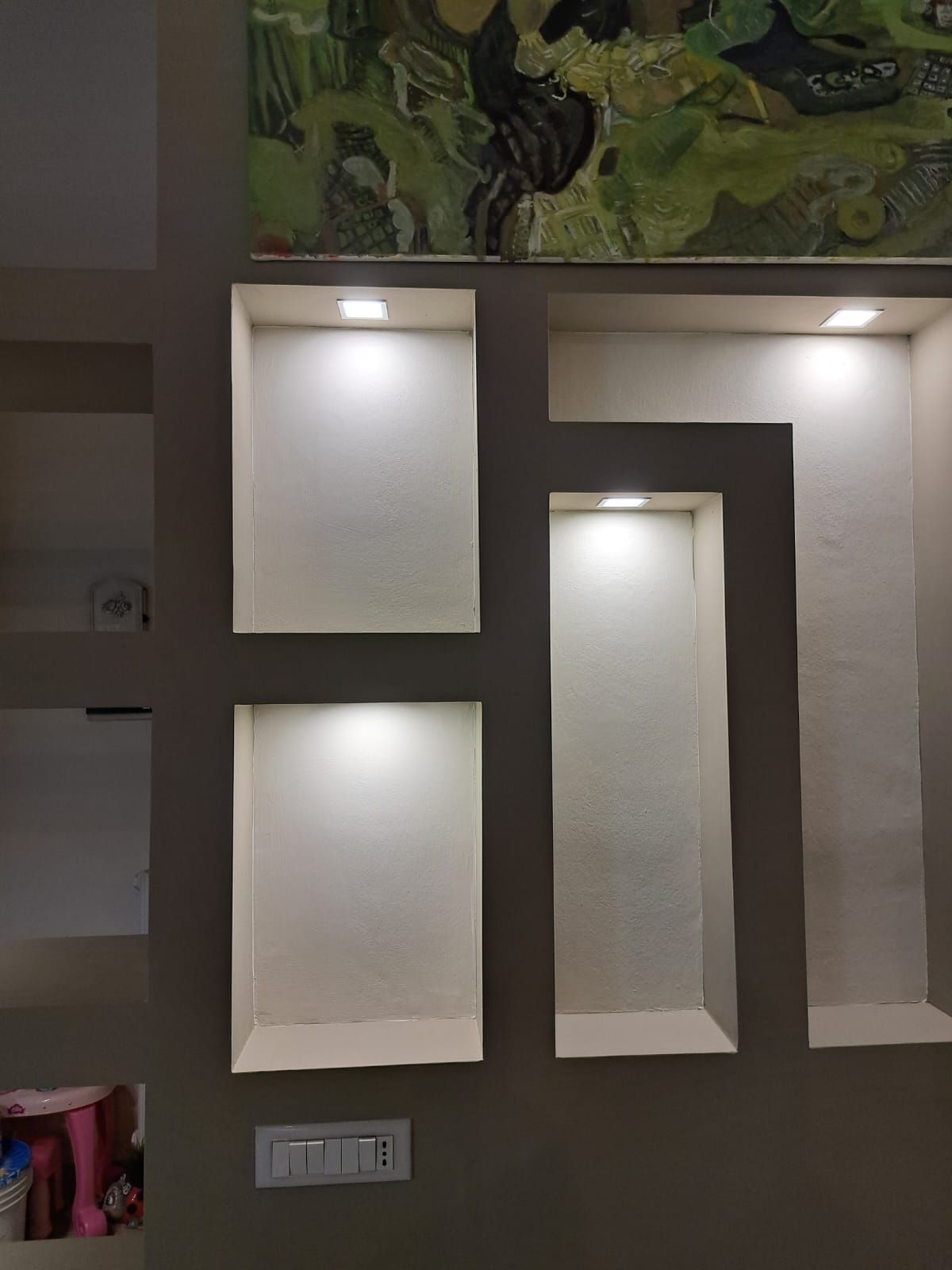 vetrine in cartongesso illuminate