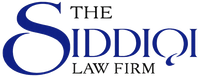 Logo for The Siddiqi Law Firm featuring the name in dark blue, serif text on a white background.