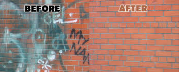 brick graffiti removal