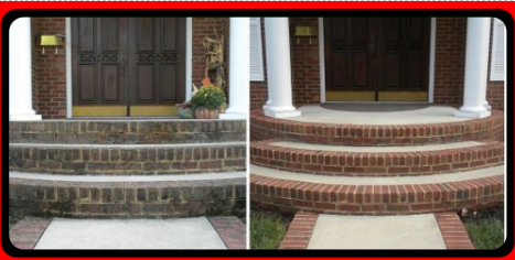 before and after brick steps