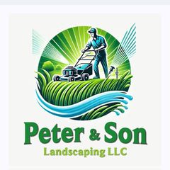 LocalSplash Landscaper logo with green-and-black house and tree graphics
