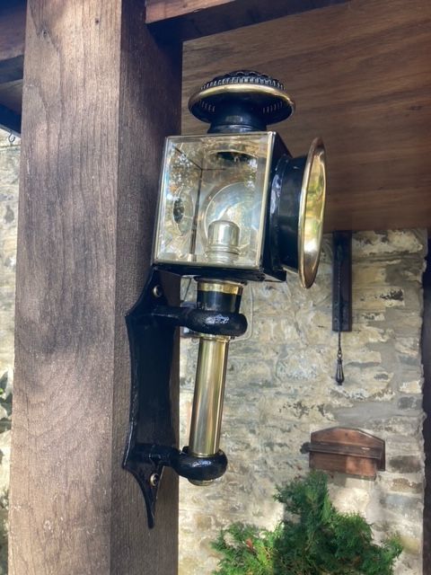 Coach Lantern restoration and forged wall bracket