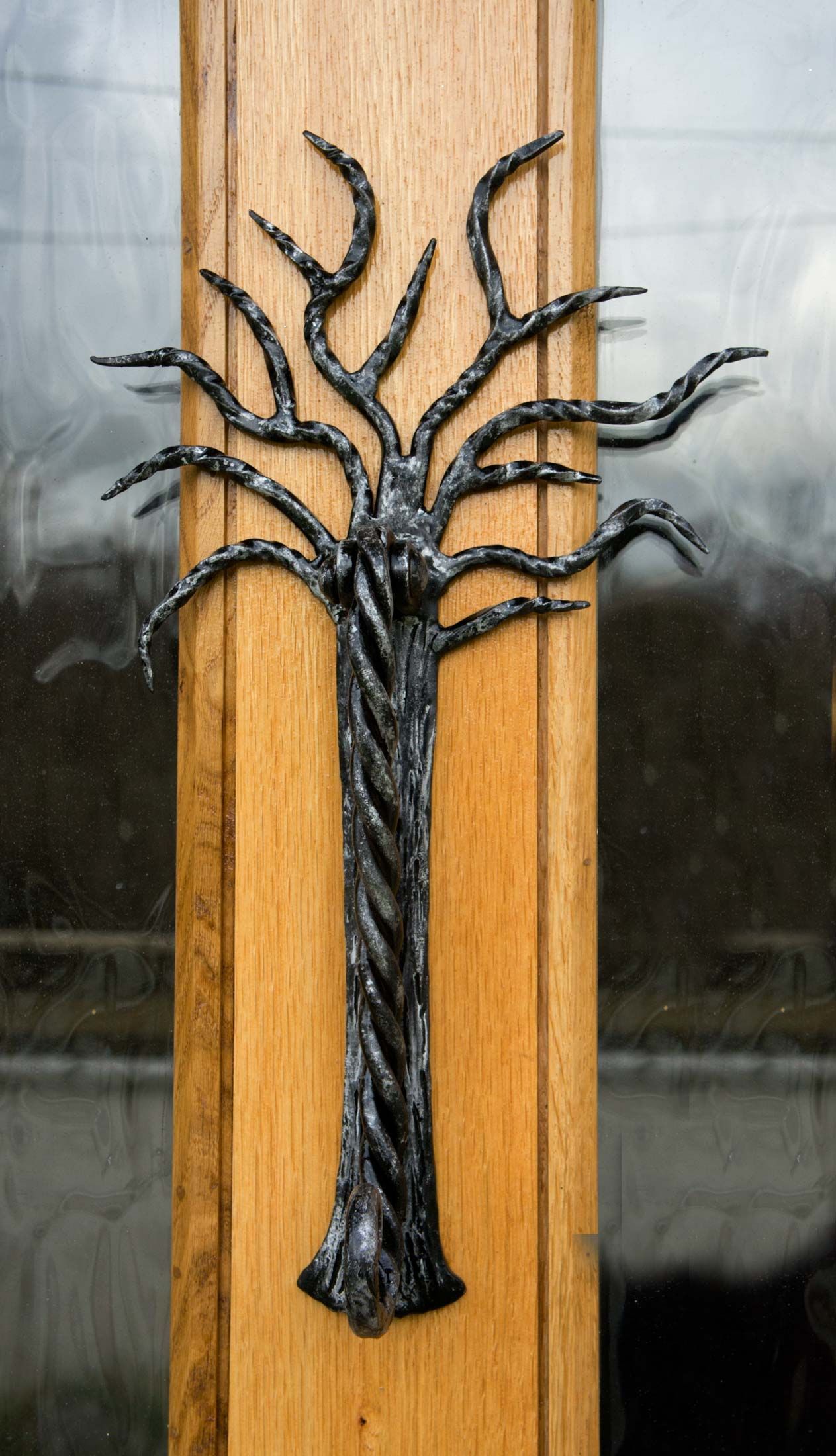 hand forged door knocker by award winning blacksmith William Holland