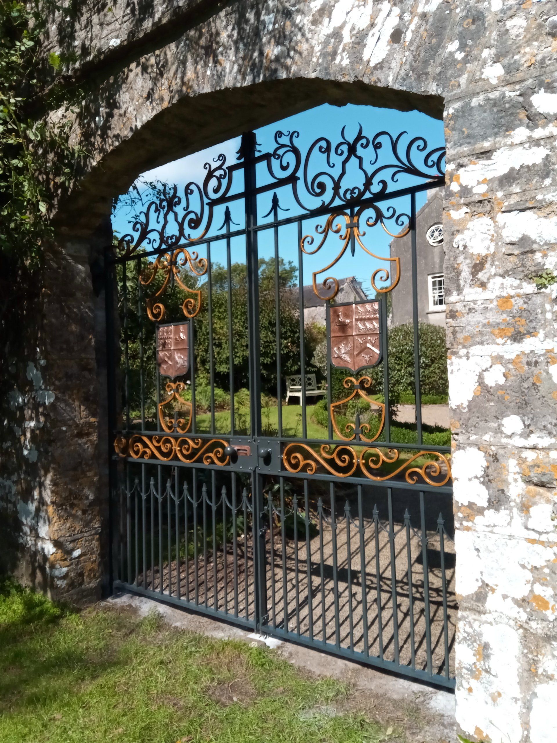 Beautiful Iron gates by award winning blacksmith William Holland