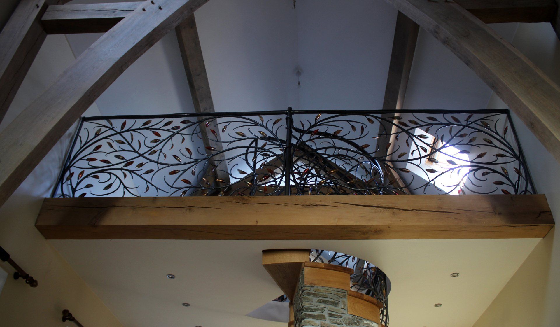 Bespoke balcony and balustrade by  award winning blacksmith William Holland