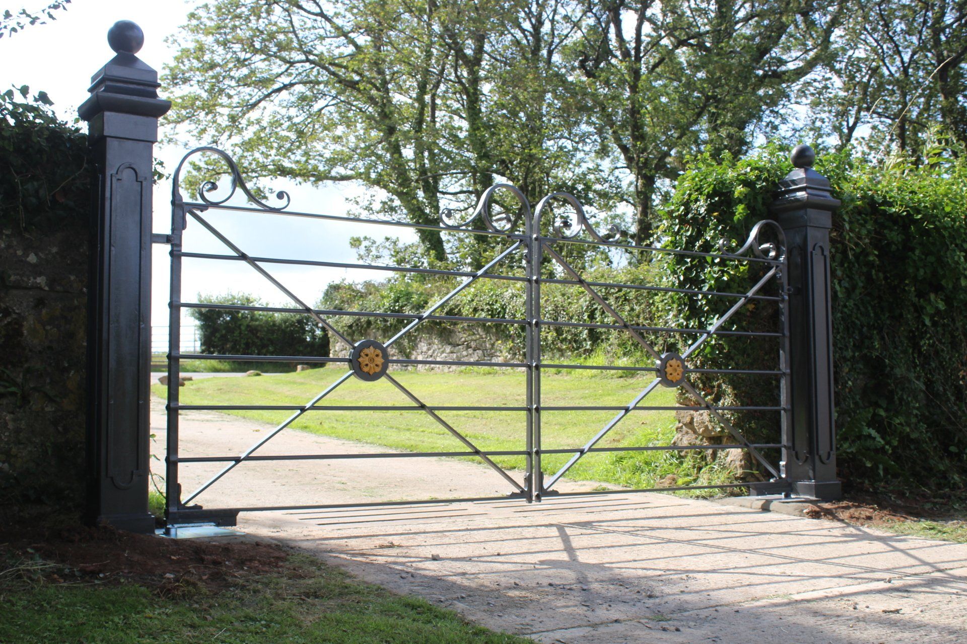 Beautiful Iron gates by award winning blacksmith William Holland