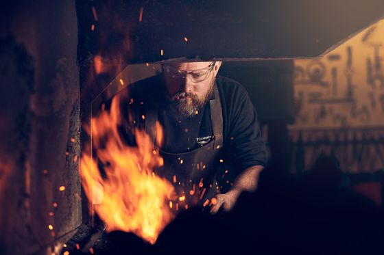 William Holland Blacksmith, Sparks flying