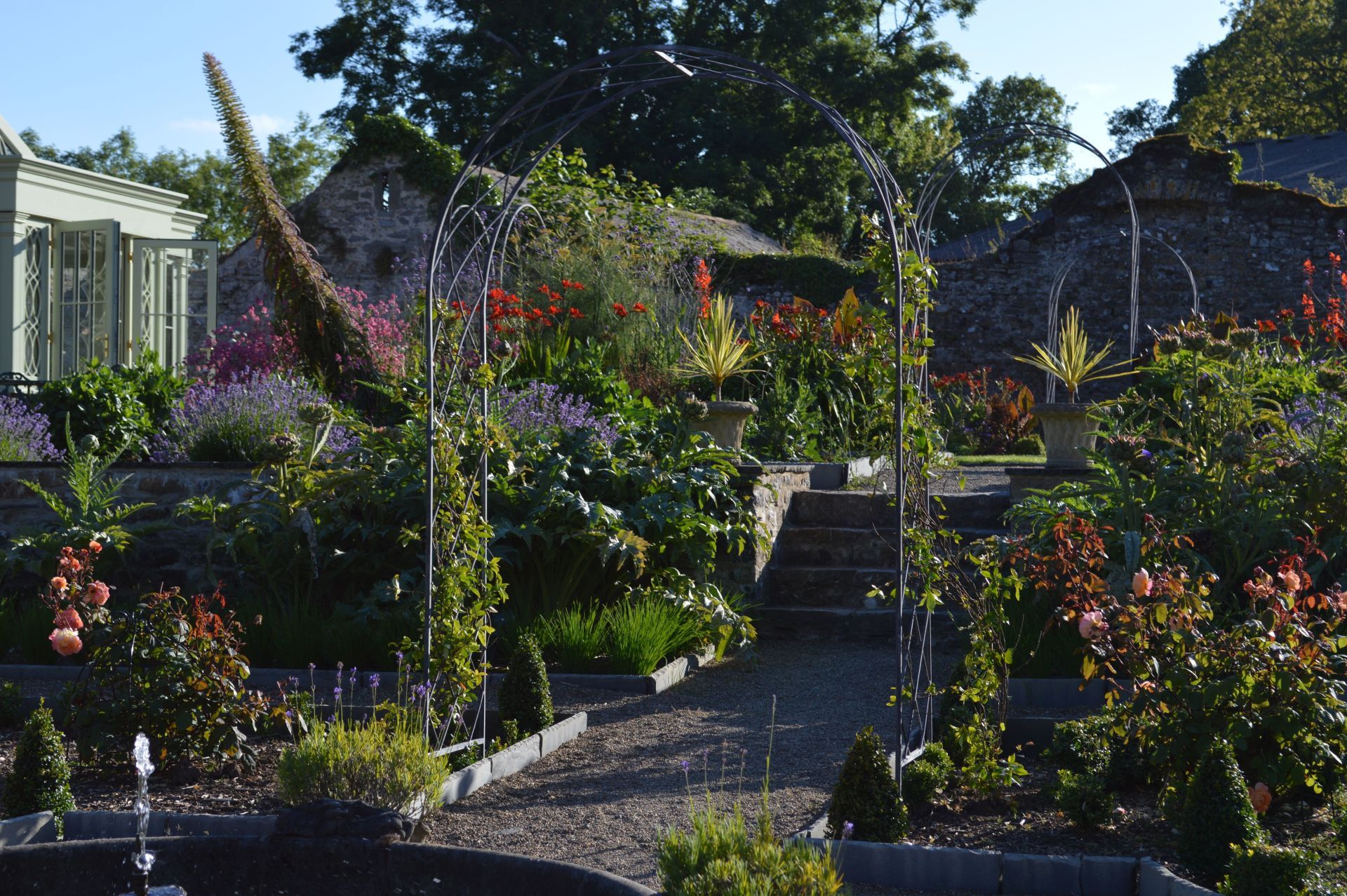 bespoke garden arch tenby  by award winning blacksmith William Holland