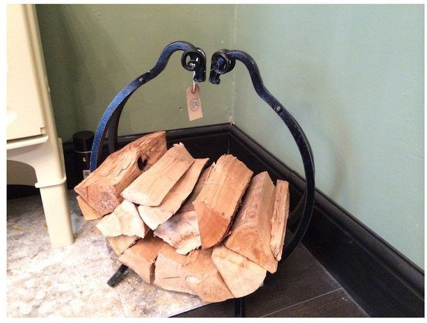 hand forged log ring by award winning blacksmith William Holland