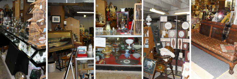 collage of antiques