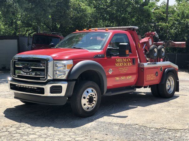 Red Pick-Up Truck — Athens, GA — Shuman Services