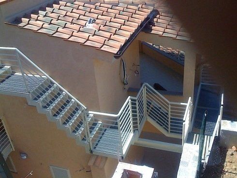 scala esterna in acciaio