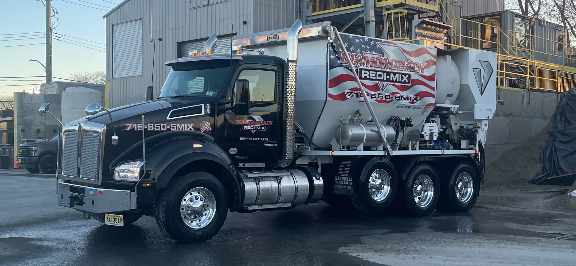 Zim Mixer truck Front view — Diamondback Redi-Mix — Staten Island, NY