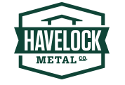 A green and white logo for havelock metal co.