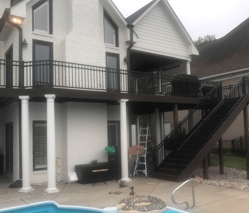 Custom 2 story deck and staircase