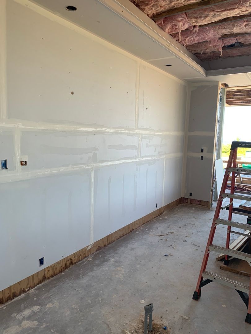 There is a ladder in the middle of the room.