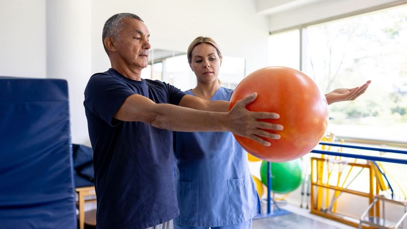 A man undergoes a Functional Capacity Evaluation.
