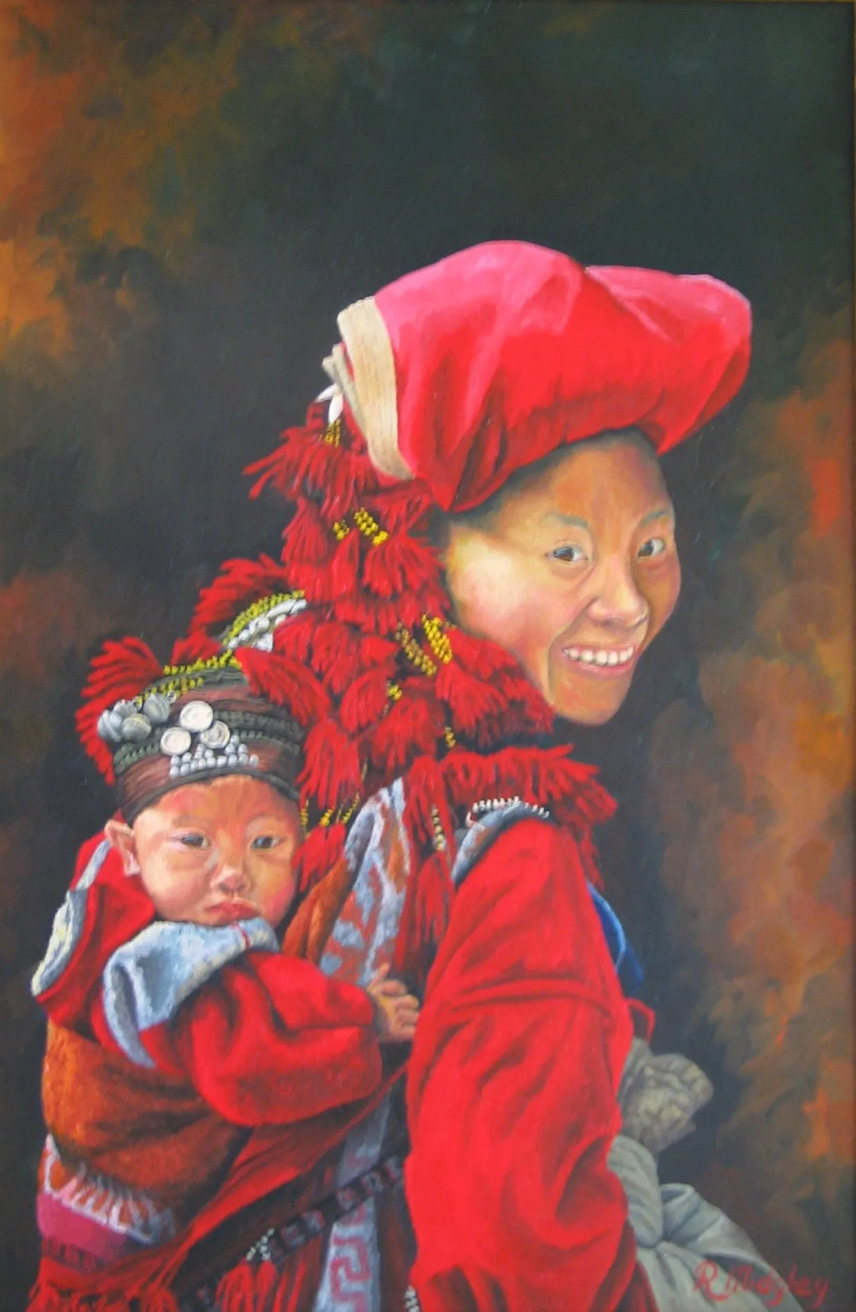 Mother and Child Oil Painting