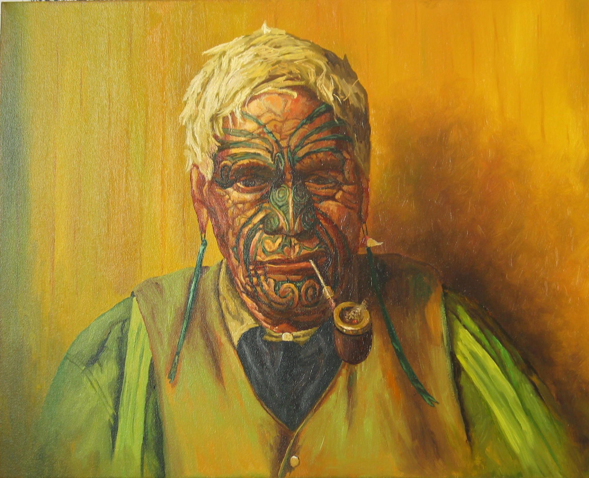 Maori man Oil Painting