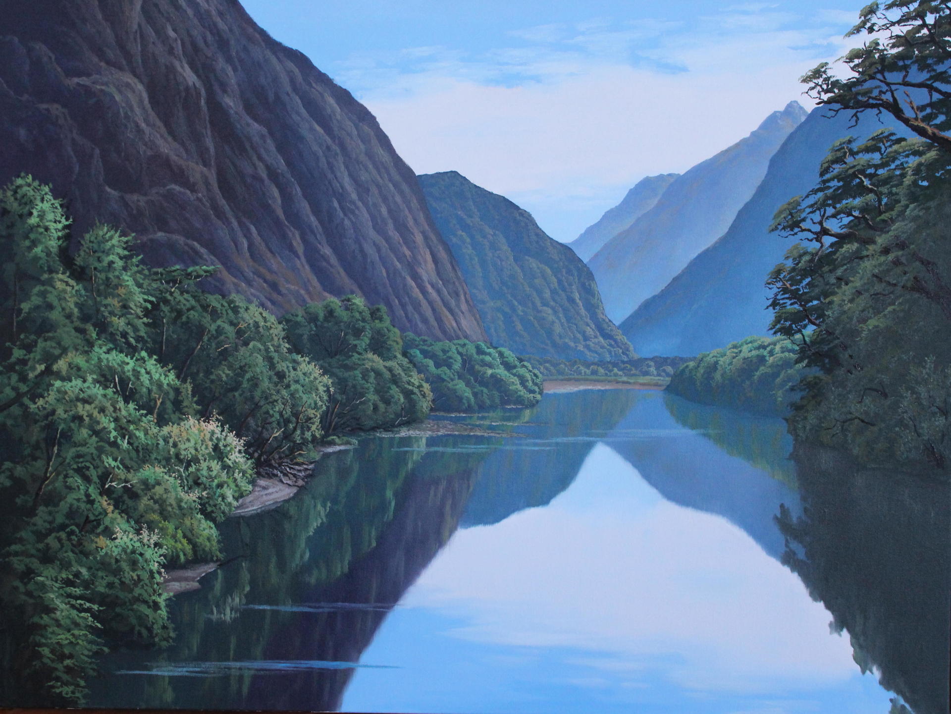 Milford Track Oil Painting
