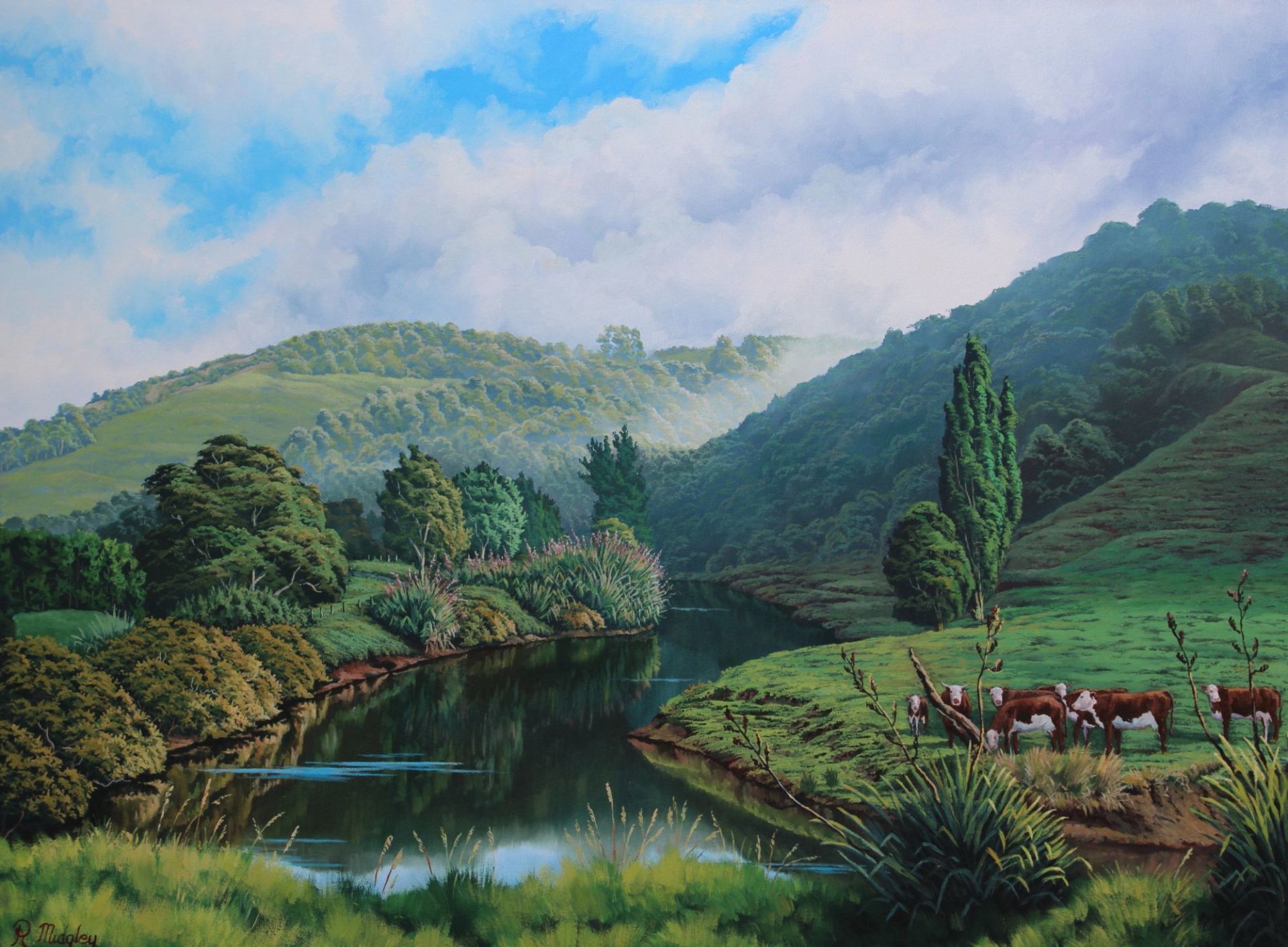 Waiwera Oil Painting