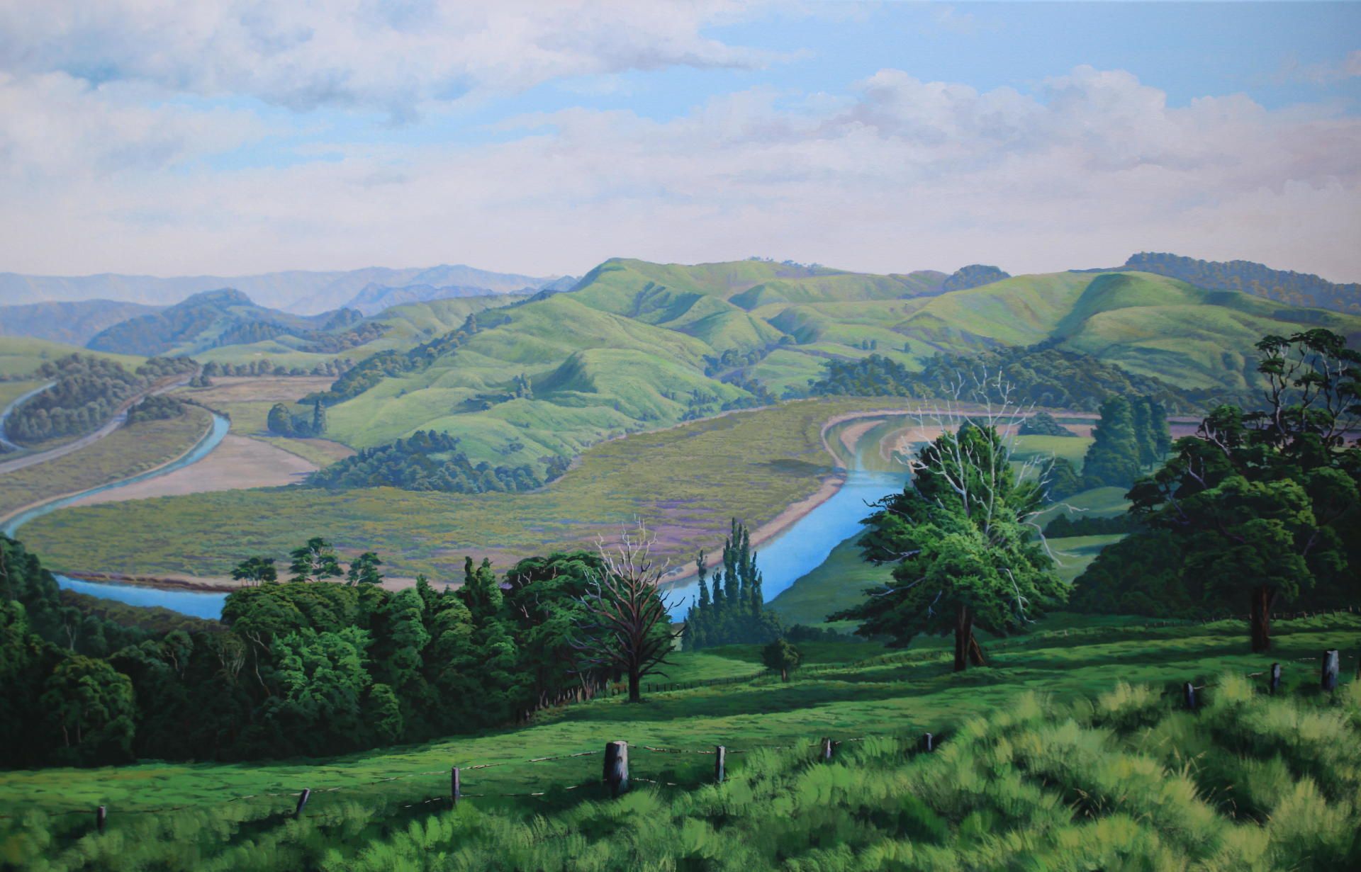 Puhoi River Oil Painting