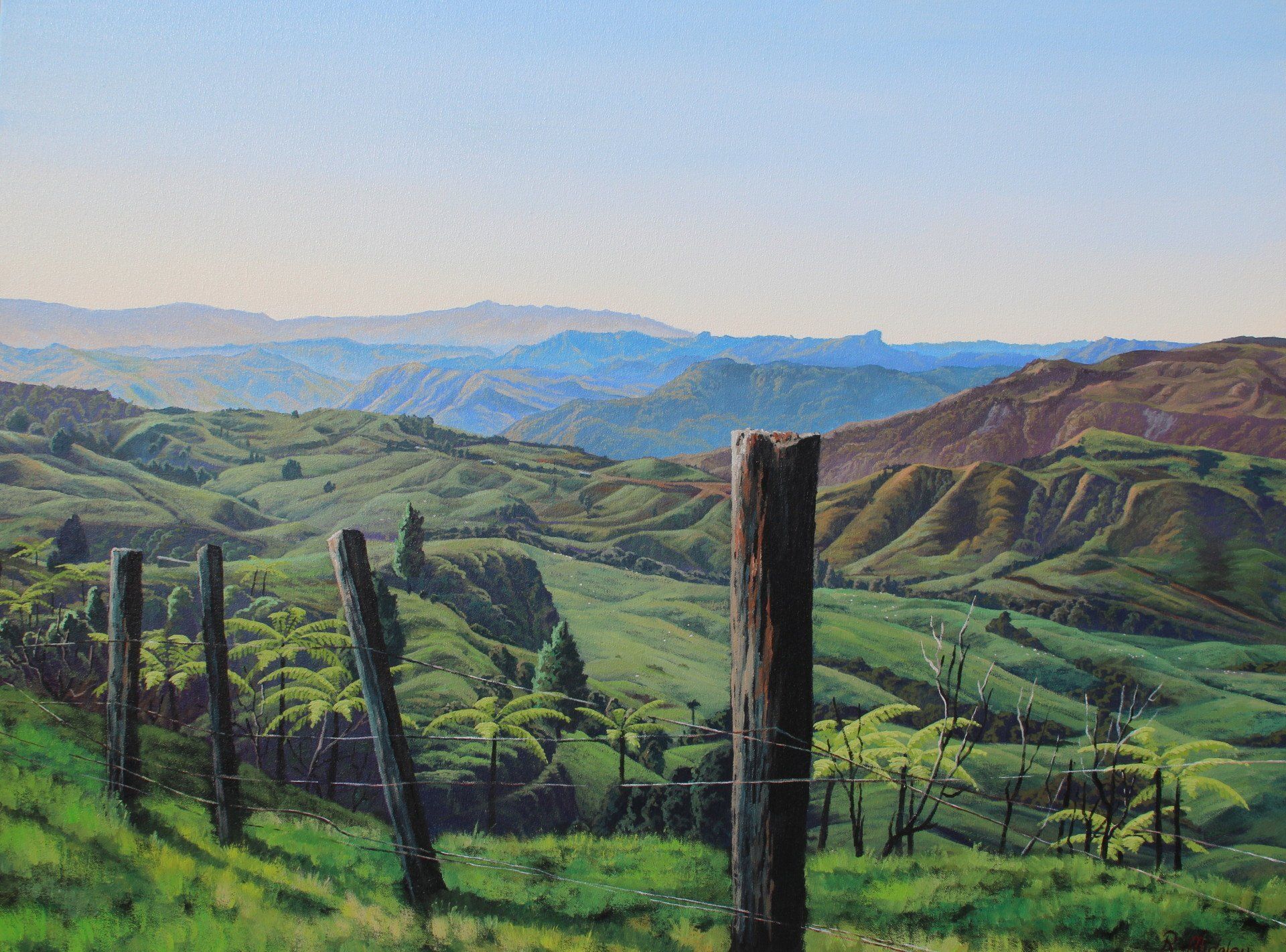 Tim and Rachael's Farm Oil Painting