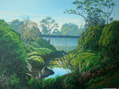 Wainui Estuary Oil Painting
