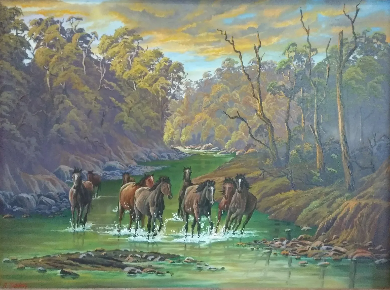 Horses Oil Painting